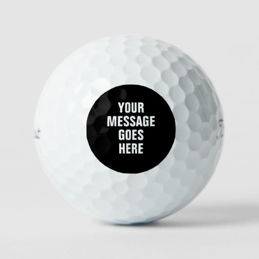 Moderne gepersonaliseerde aangepaste boodschap golfballen (Voorkant)