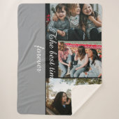 moderne gepersonaliseerde aangepaste fotocollage sherpa deken (Voorkant)