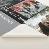 moderne gepersonaliseerde aangepaste fotocollage sherpa deken (3/4)