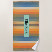 Moderne gepersonaliseerde aangepaste kleurrijke pa strandlaken (Voorkant)