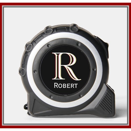 Moderne gepersonaliseerde aangepaste monogram naam rolmaat