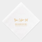 Moderne gepersonaliseerde aangepaste tekst partij folie servetten (Rechts)