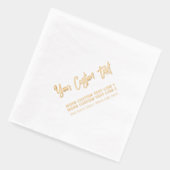 Moderne gepersonaliseerde aangepaste tekst partij folie servetten (Links)