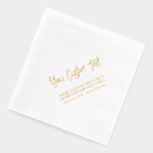 Moderne gepersonaliseerde aangepaste tekst partij folie servetten (Links)