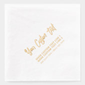 Moderne gepersonaliseerde aangepaste tekst partij folie servetten (Voorkant)