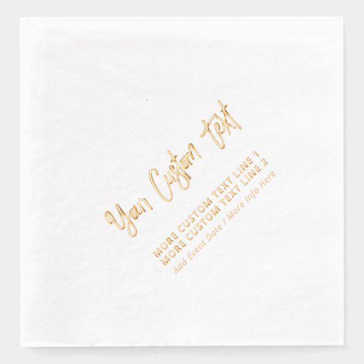Moderne gepersonaliseerde aangepaste tekst partij folie servetten (Voorkant)
