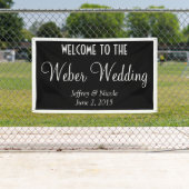 Moderne gepersonaliseerde aangepaste trouwbanner spandoek (Insitu)