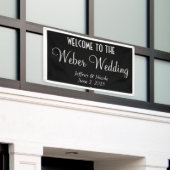 Moderne gepersonaliseerde aangepaste trouwbanner spandoek (Buitenkant Gebouw)