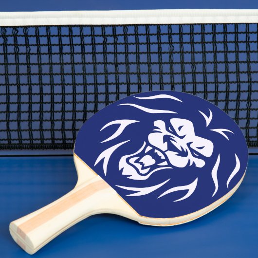 Moderne gepersonaliseerde Angry Lion Roaring Face  Tafeltennisbatje (Insitu)