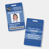 Moderne gepersonaliseerde arts-assistent ID-kaart Badge (Voor- en achterkant)
