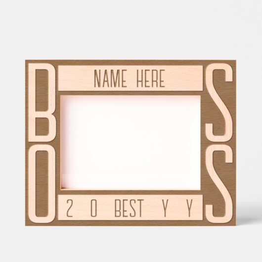 Moderne gepersonaliseerde baas gegraveerde lijstjes (Voorkant)
