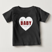 Moderne gepersonaliseerde babyhart t-shirt (Voorkant)
