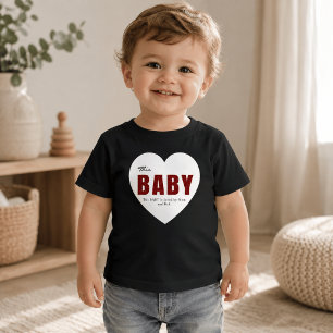 Moderne gepersonaliseerde babyhart t-shirt