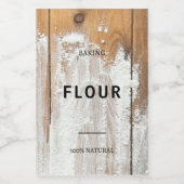 Moderne gepersonaliseerde bakmeel zwarte lettertyp voedselcontainer etiket (Enkel label)