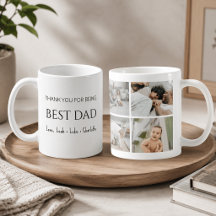 Moderne Gepersonaliseerde Beste Papa Fotocollage M