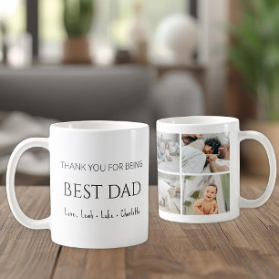 Moderne Gepersonaliseerde Beste Papa Fotocollage M Koffiemok