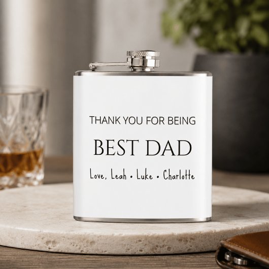 Moderne Gepersonaliseerde Beste Vader Fles Cadeau Heupfles