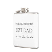 Moderne Gepersonaliseerde Beste Vader Fles Cadeau Heupfles (Links)
