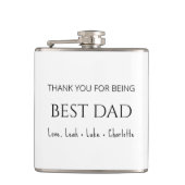 Moderne Gepersonaliseerde Beste Vader Fles Cadeau Heupfles (Voorkant)