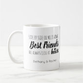 Moderne Gepersonaliseerde BFF Beste Vriend Script  Koffiemok (Links)