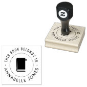 Moderne gepersonaliseerde bibliotheek boek stempel (Gestempeld)