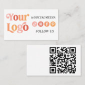 Moderne gepersonaliseerde boho kaart visitekaartje (Voorkant / Achterkant)