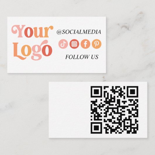 Moderne gepersonaliseerde boho kaart visitekaartje (Voorkant / Achterkant)