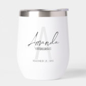 Moderne gepersonaliseerde bruidsmeisje monogram en (Links)