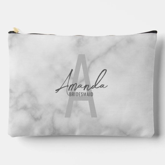 Moderne gepersonaliseerde bruidsmeisje monogram en etui (Voorkant)