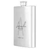 Moderne gepersonaliseerde bruidsmeisje monogram en flacon (Links)