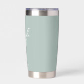 Moderne gepersonaliseerde bruidsmeisje monogram en geïsoleerde drinkbeker (Achterkant)