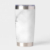 Moderne gepersonaliseerde bruidsmeisje monogram en geïsoleerde drinkbeker (Achterkant)