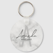 Moderne gepersonaliseerde bruidsmeisje monogram en sleutelhanger (Voorkant)