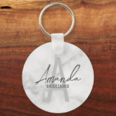 Moderne gepersonaliseerde bruidsmeisje monogram en sleutelhanger (Voorkant)