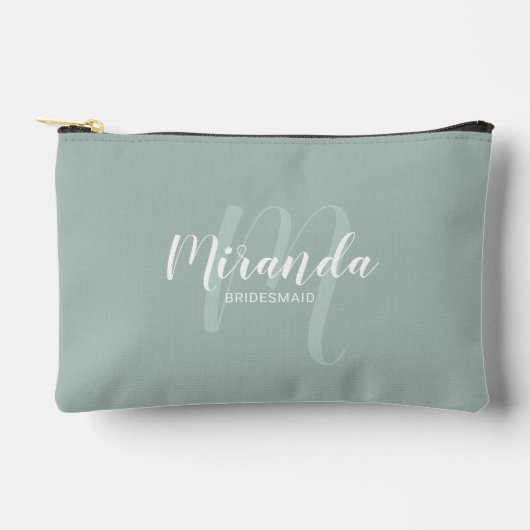 Moderne gepersonaliseerde bruidsmeisje monogram na etui (Voorkant)