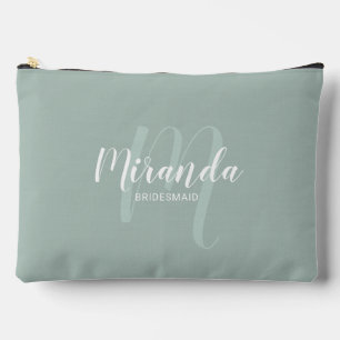 Moderne gepersonaliseerde bruidsmeisje monogram na etui