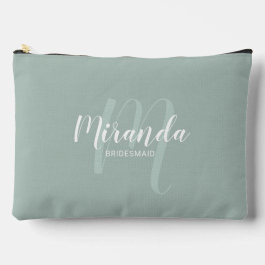 Moderne gepersonaliseerde bruidsmeisje monogram na etui (Voorkant)