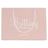Moderne gepersonaliseerde bruidsmeisjes groot cadeauzakje (Voorkant)