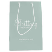 Moderne gepersonaliseerde bruidsmeisjes naam medium cadeauzakje (Voorkant)