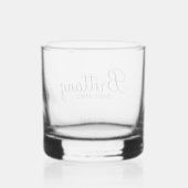 Moderne gepersonaliseerde bruidsmeisjes naam whisky glas (Achterkant)