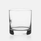 Moderne gepersonaliseerde bruidsmeisjes naam whisky glas (Links)