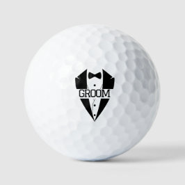 Moderne gepersonaliseerde bruiloft gunst paar naam golfballen