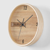 Moderne gepersonaliseerde bruiloft paar naam houte (Hoek)