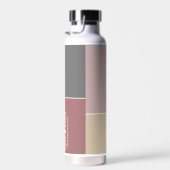 Moderne gepersonaliseerde bruiloft paar naam met l waterfles (Rechts)