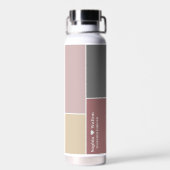 Moderne gepersonaliseerde bruiloft paar naam met l waterfles (Achterkant)