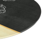 Moderne gepersonaliseerde bruiloft Verloving paar Snijplank (Hoek)