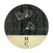 Moderne gepersonaliseerde bruiloft Verloving paar Snijplank (Voorkant)