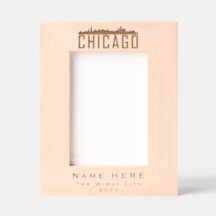 Moderne gepersonaliseerde Chicago City Silhouette