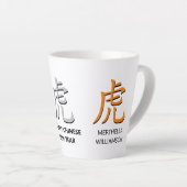 Moderne, gepersonaliseerde Chinese jaarwisseling v Latte Mok (Rechterhoek)
