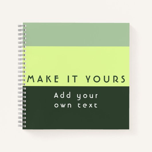 Moderne gepersonaliseerde citaatprint notitieboek (Voorkant)